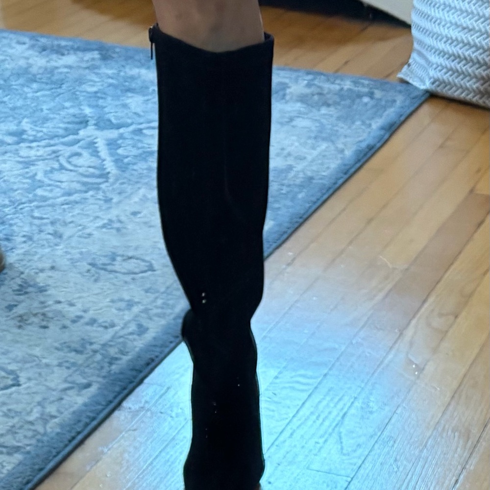 Aerosole Black faux suede knee high boots
